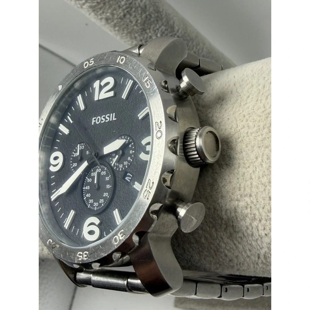 Fossil JR-1353 New Battery Nate Chronograph Mens Watch 49MM 8